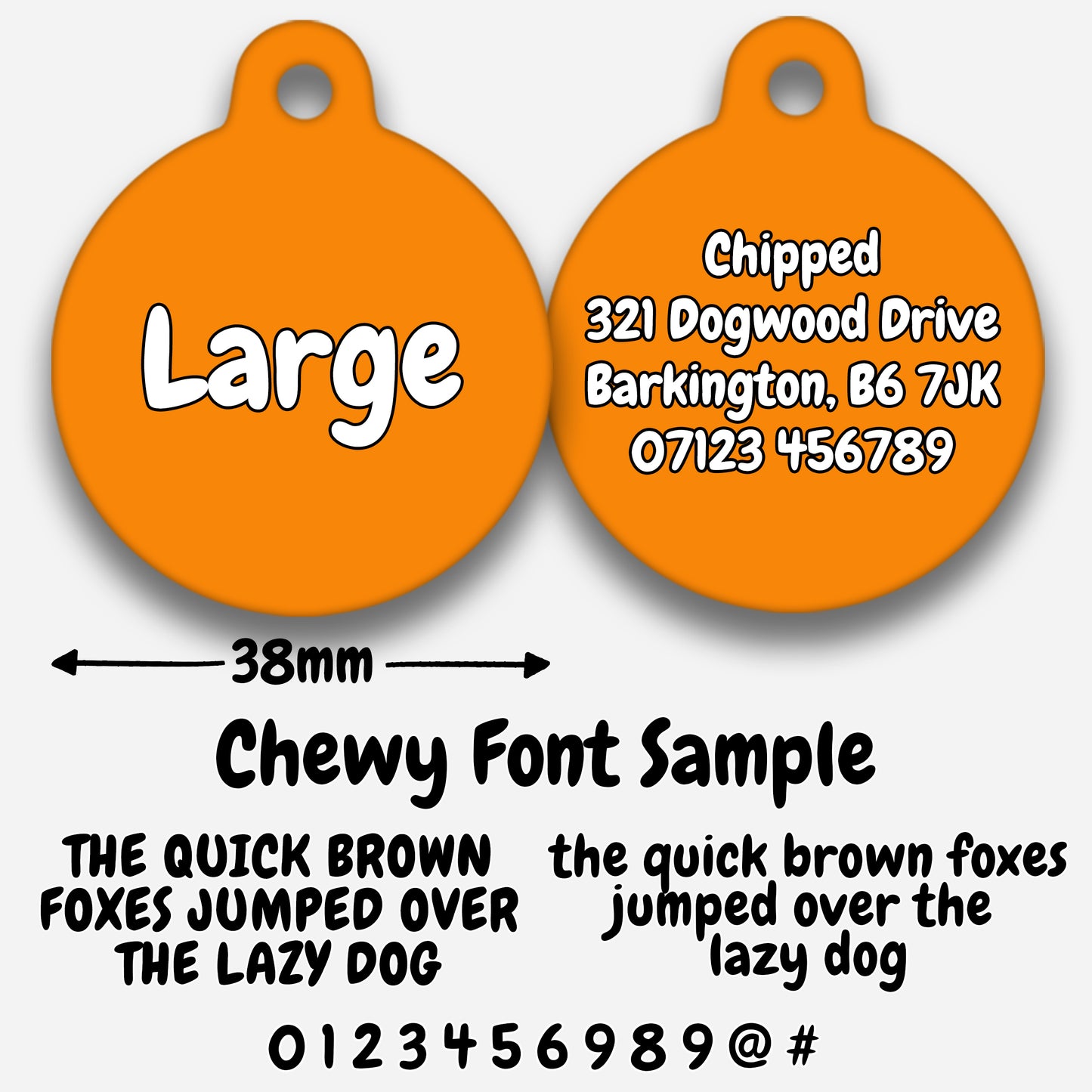 Orange - Pet ID Tag