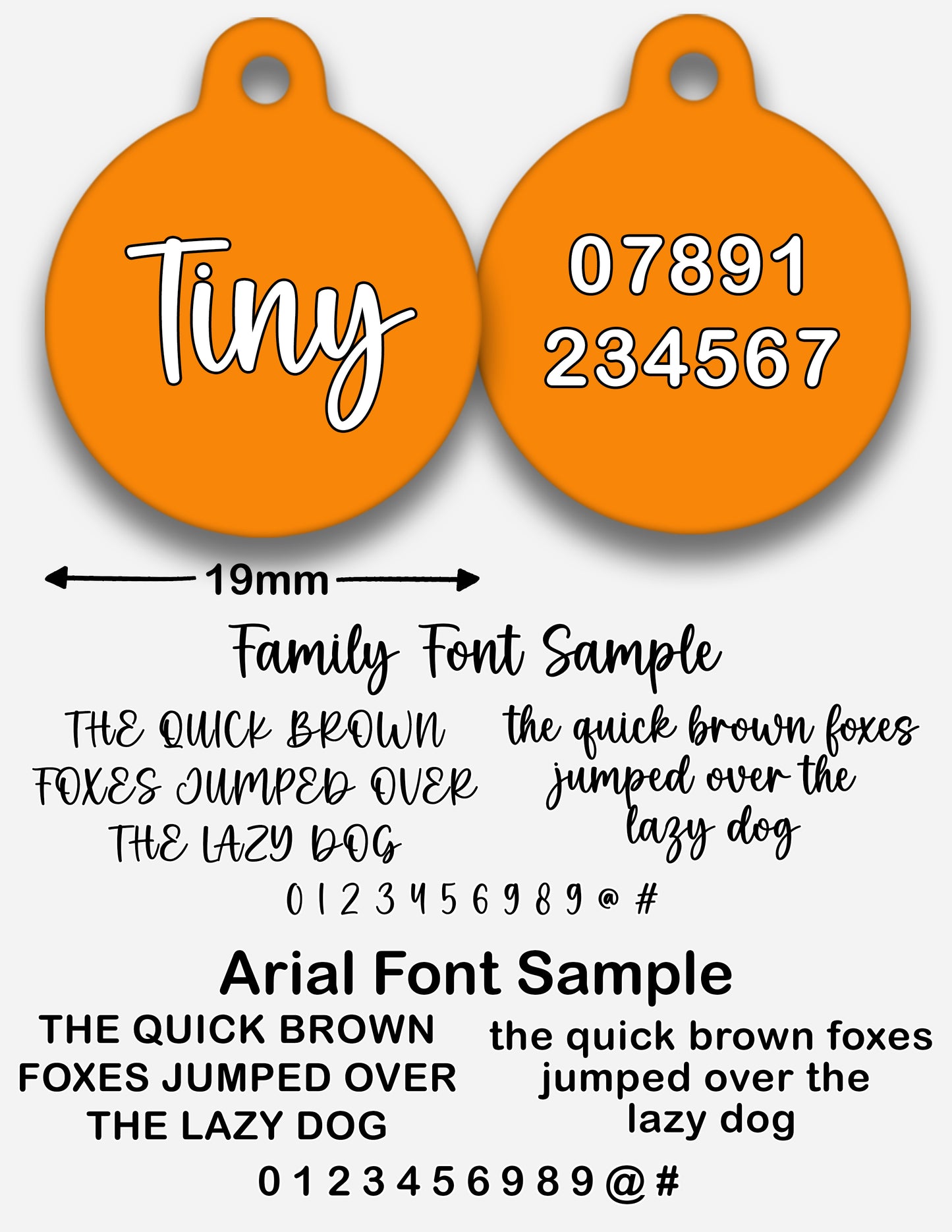 Orange - Pet ID Tag