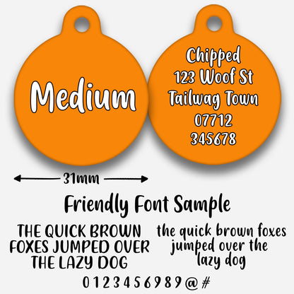 Orange - Pet ID Tag