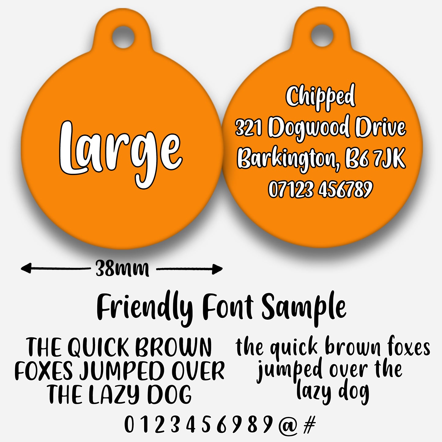 Orange - Pet ID Tag