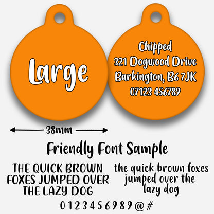 Orange - Pet ID Tag
