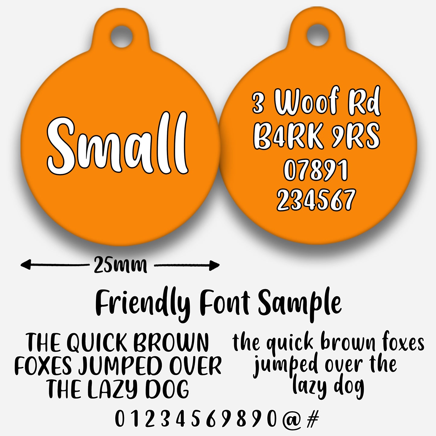 Orange - Pet ID Tag