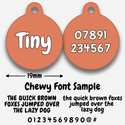 Peach Plain Colour - Pet ID Tag
