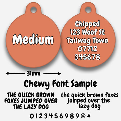 Peach Plain Colour - Pet ID Tag
