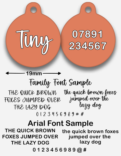Peach Plain Colour - Pet ID Tag