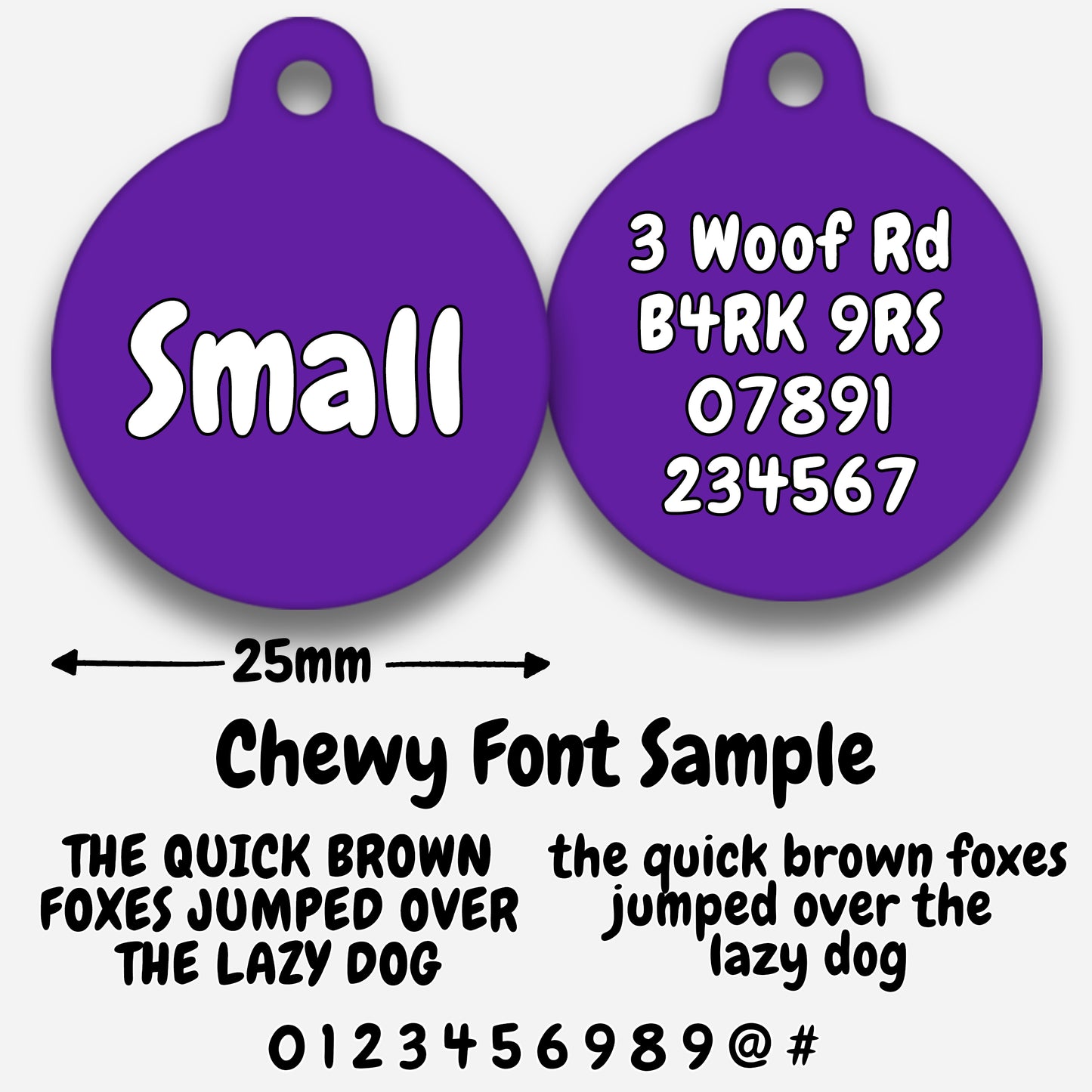 Purple - Pet ID Tag