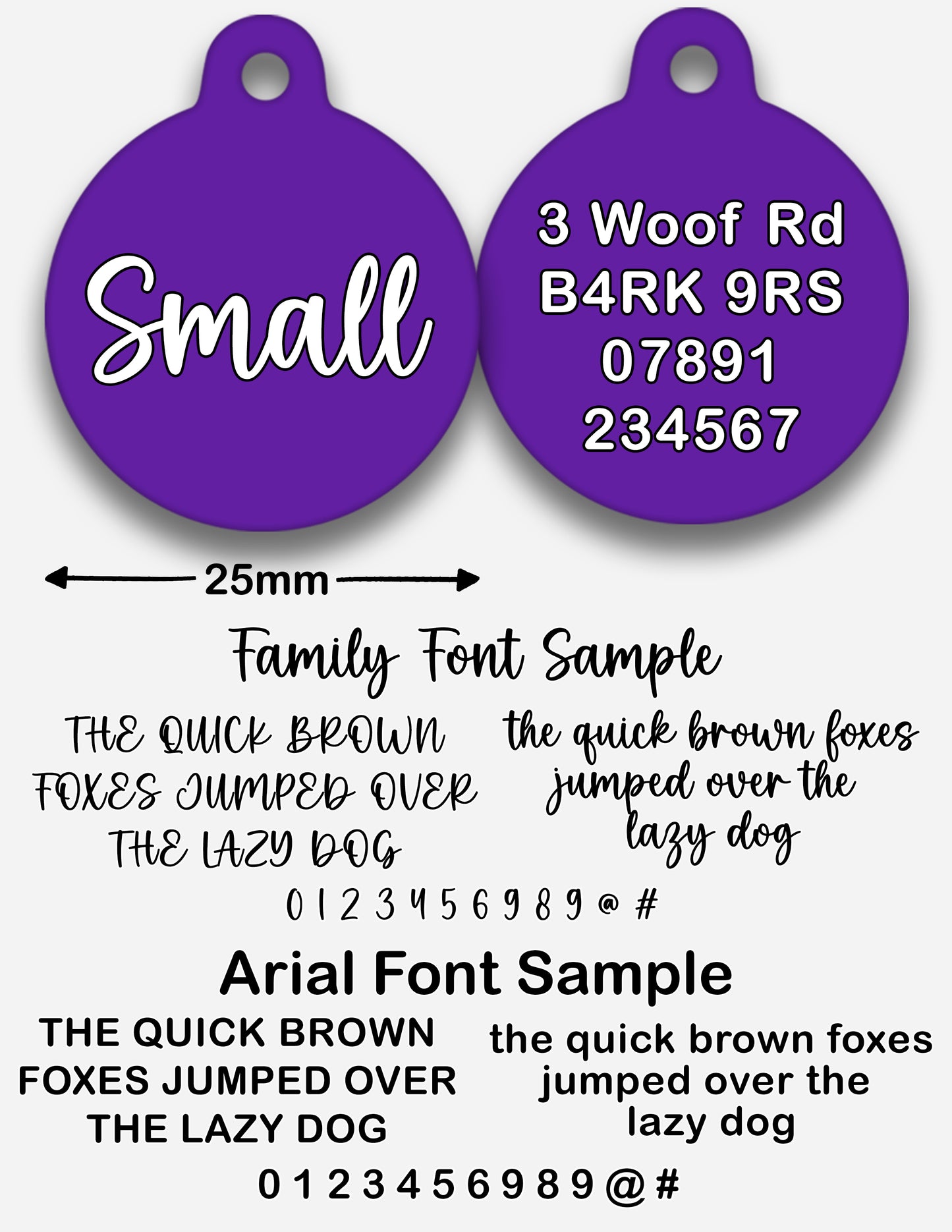 Purple - Pet ID Tag