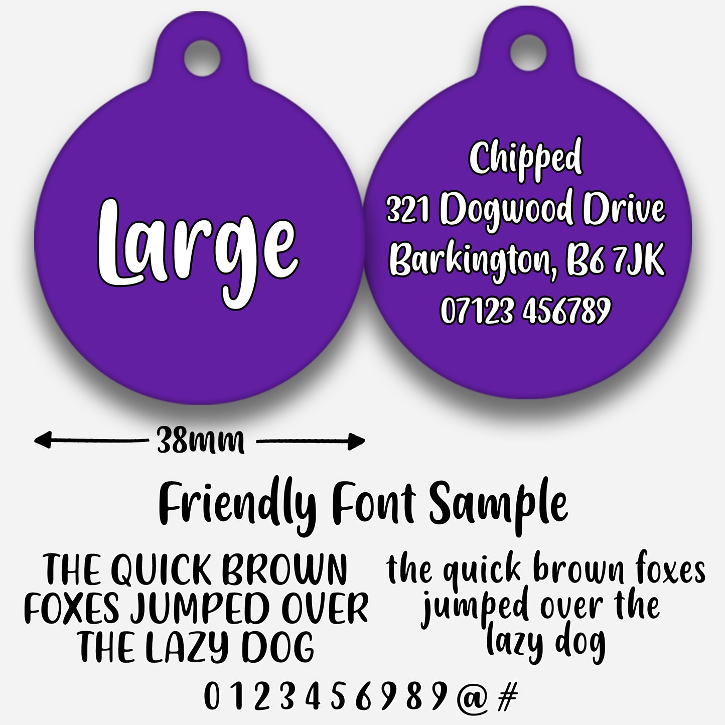 Purple - Pet ID Tag