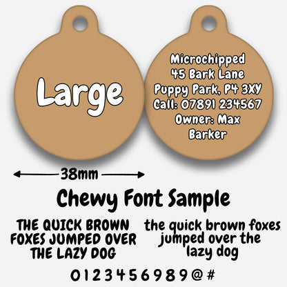 Tan - Pet ID Tag