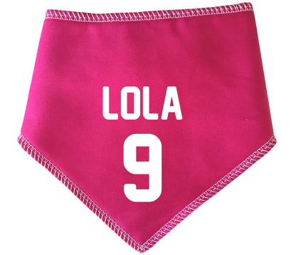 Team Sports Shirt Any Name & Number Dog Bandana