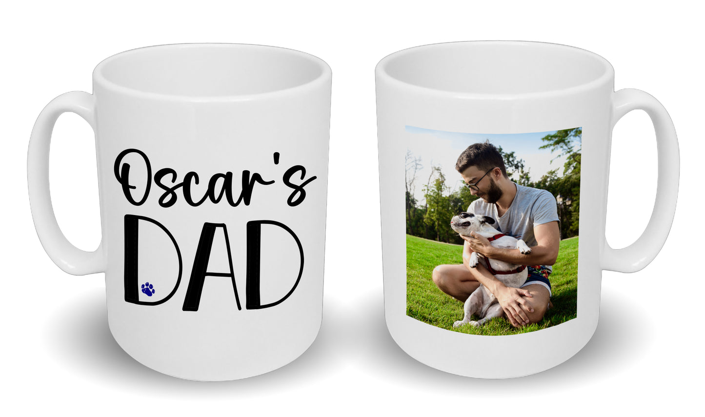 Dog Dad Mug Any Name & Custom Photo