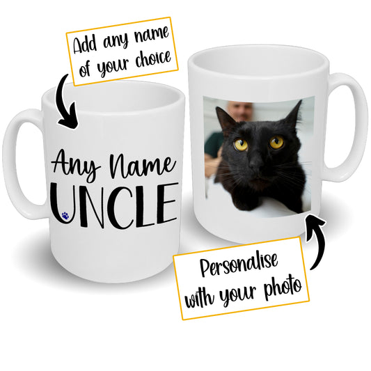 Cat Uncle Mug Any Name & Custom Photo