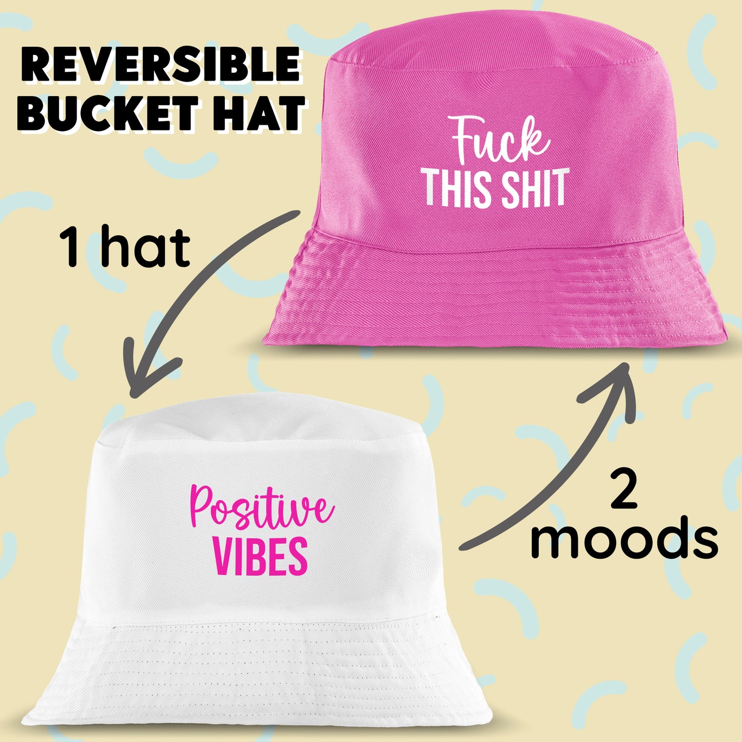 Rude Reversible Message Bucket Hat