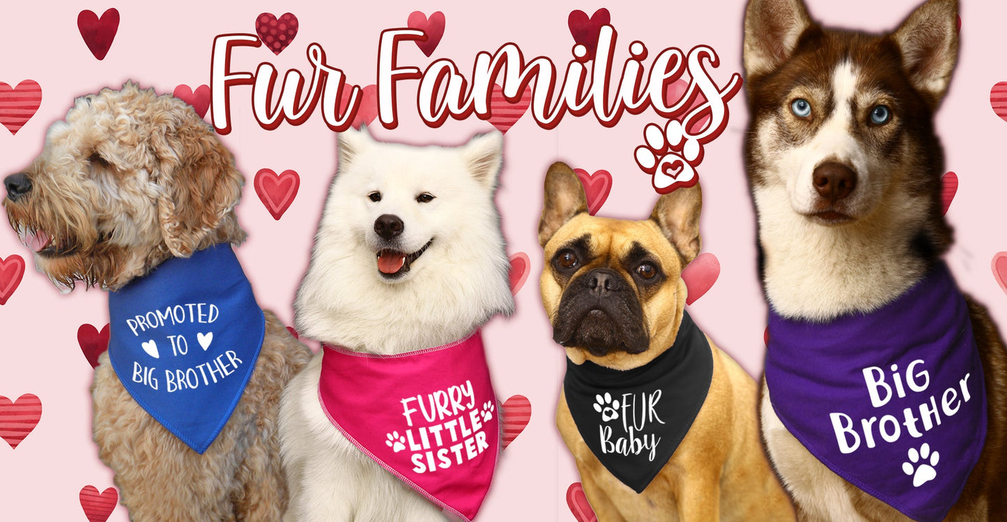 Furry Little Sis Dog Bandana