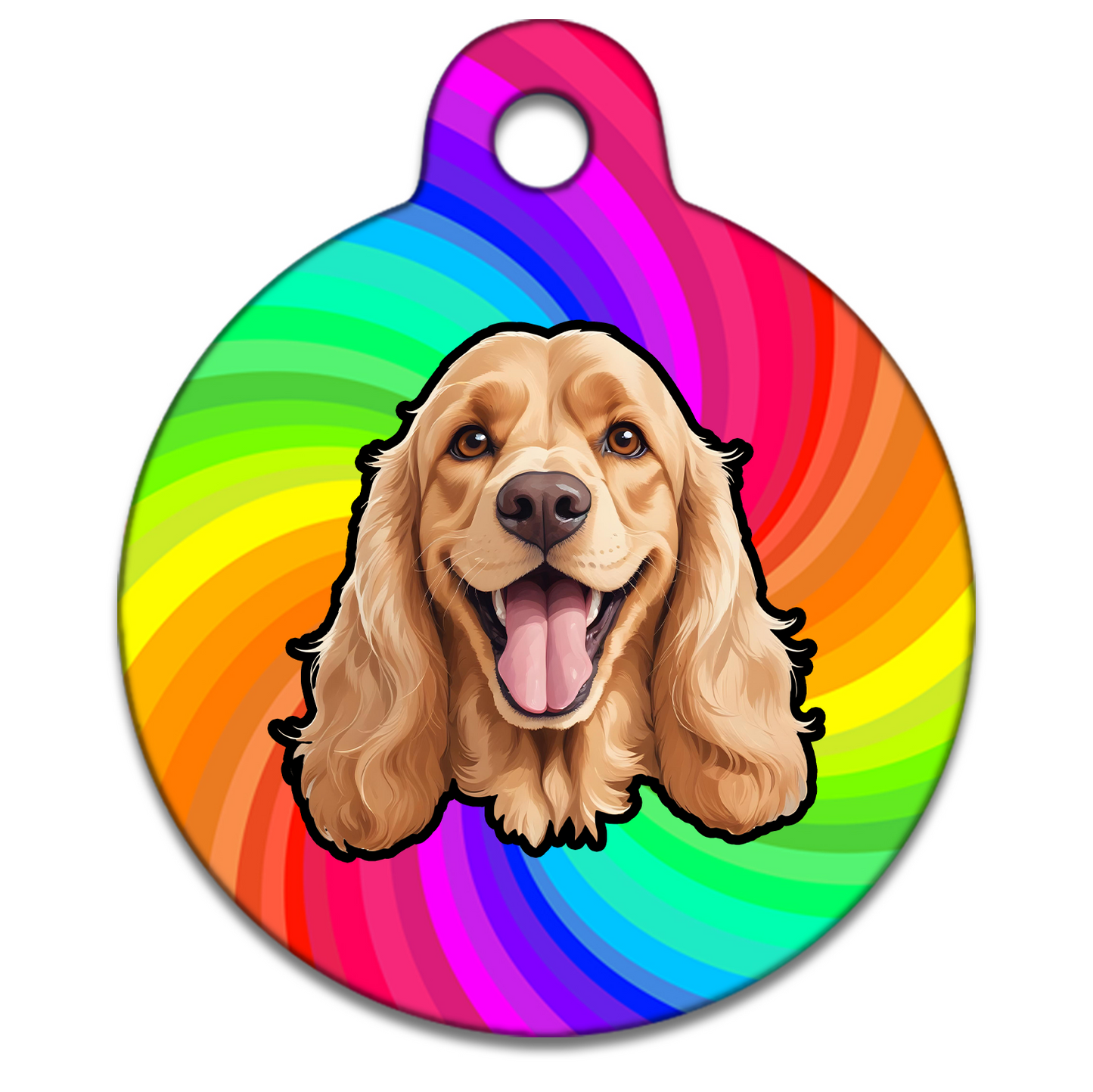 38mm Diameter Large Size - Cocker Spaniel Design