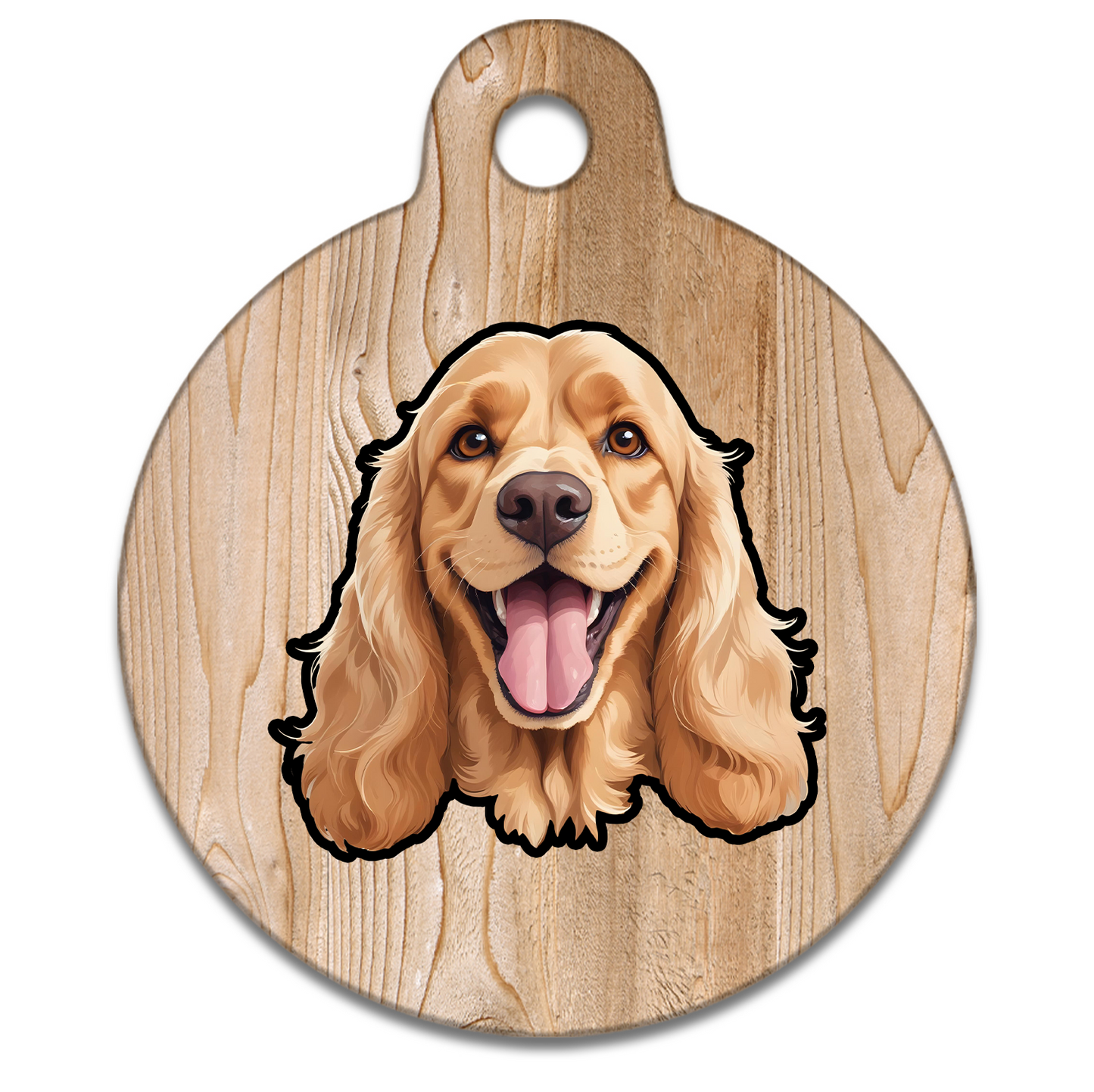 38mm Diameter Large Size - Cocker Spaniel Design