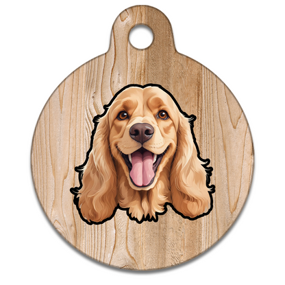 38mm Diameter Large Size - Cocker Spaniel Design