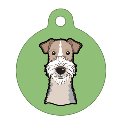 38mm Diameter Large Size - Wire Fox Terrier Dog