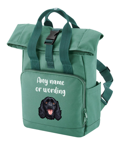 Travel Rucksack 9 Litres Sage Green Any Breed Backpack With Custom Personalised Dog Name