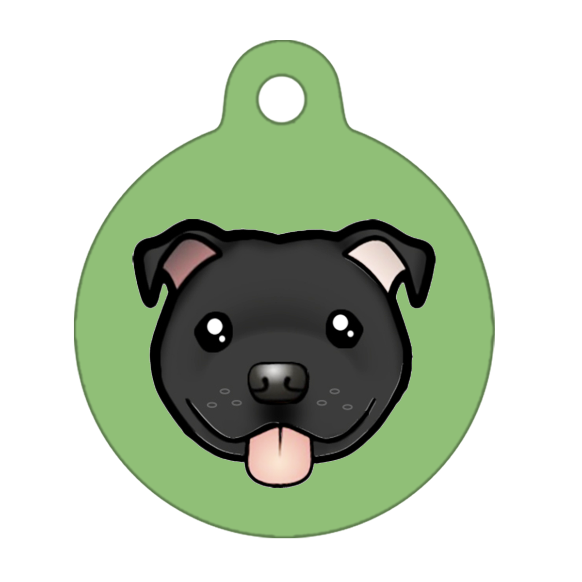 31mm Diameter Medium Size - Staffie Cartoon Dog