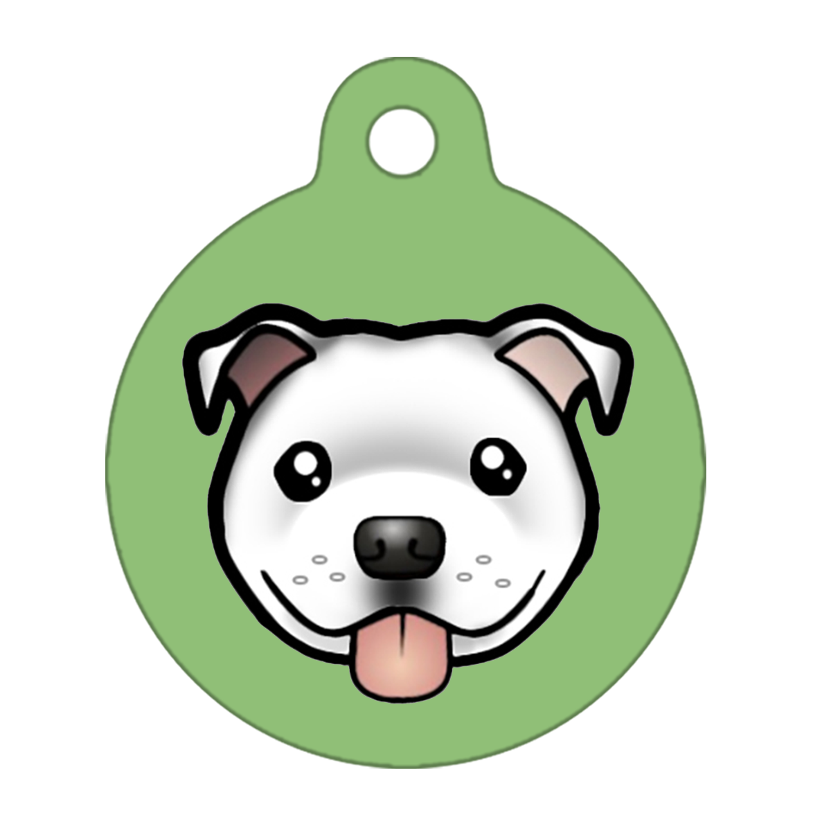 31mm Diameter Medium Size - Staffie Cartoon Dog