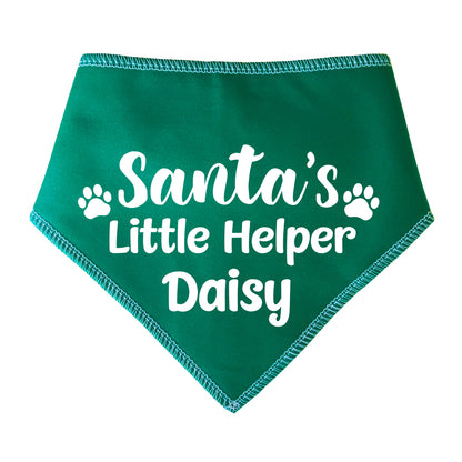 Santa's Little Helper Personalised Dog Bandana