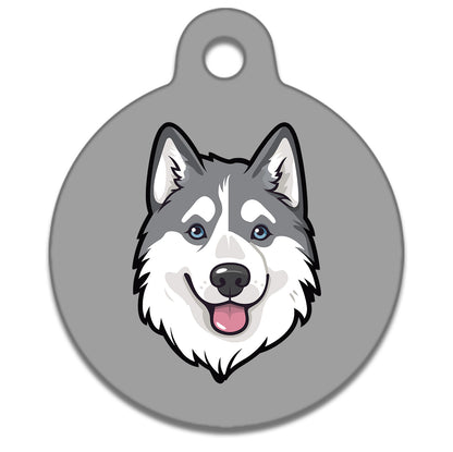 19mm Diameter Tiny Size - Husky Malamute Dog