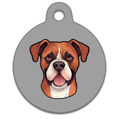 19mm Diameter Tiny Size - Boxer Dog