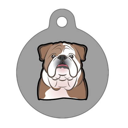 19mm Diameter Tiny Size - Bulldog Dog