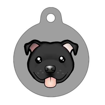 31mm Diameter Medium Size - Staffie Cartoon Dog