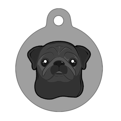 25mm Diameter Small Size - Pug Dog