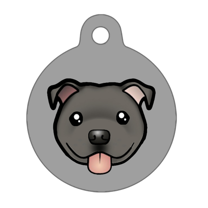 31mm Diameter Medium Size - Staffie Cartoon Dog