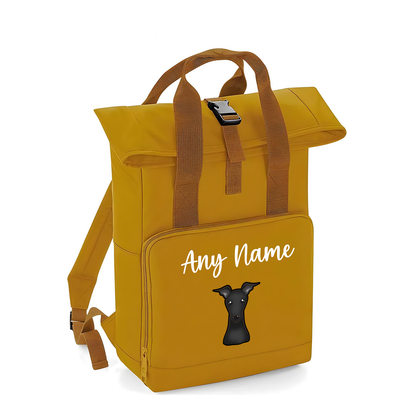 Overnighter Rucksack 14 Litres Mustard Gold Any Breed Backpack With Custom Personalised Dog Name