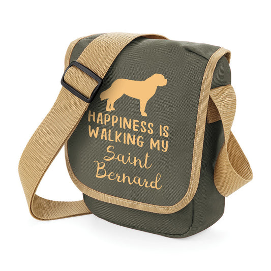 Choose Your  Breed - 'Happiness Is Walking My' Dog Walking Cross Body Mini Reporter Bag