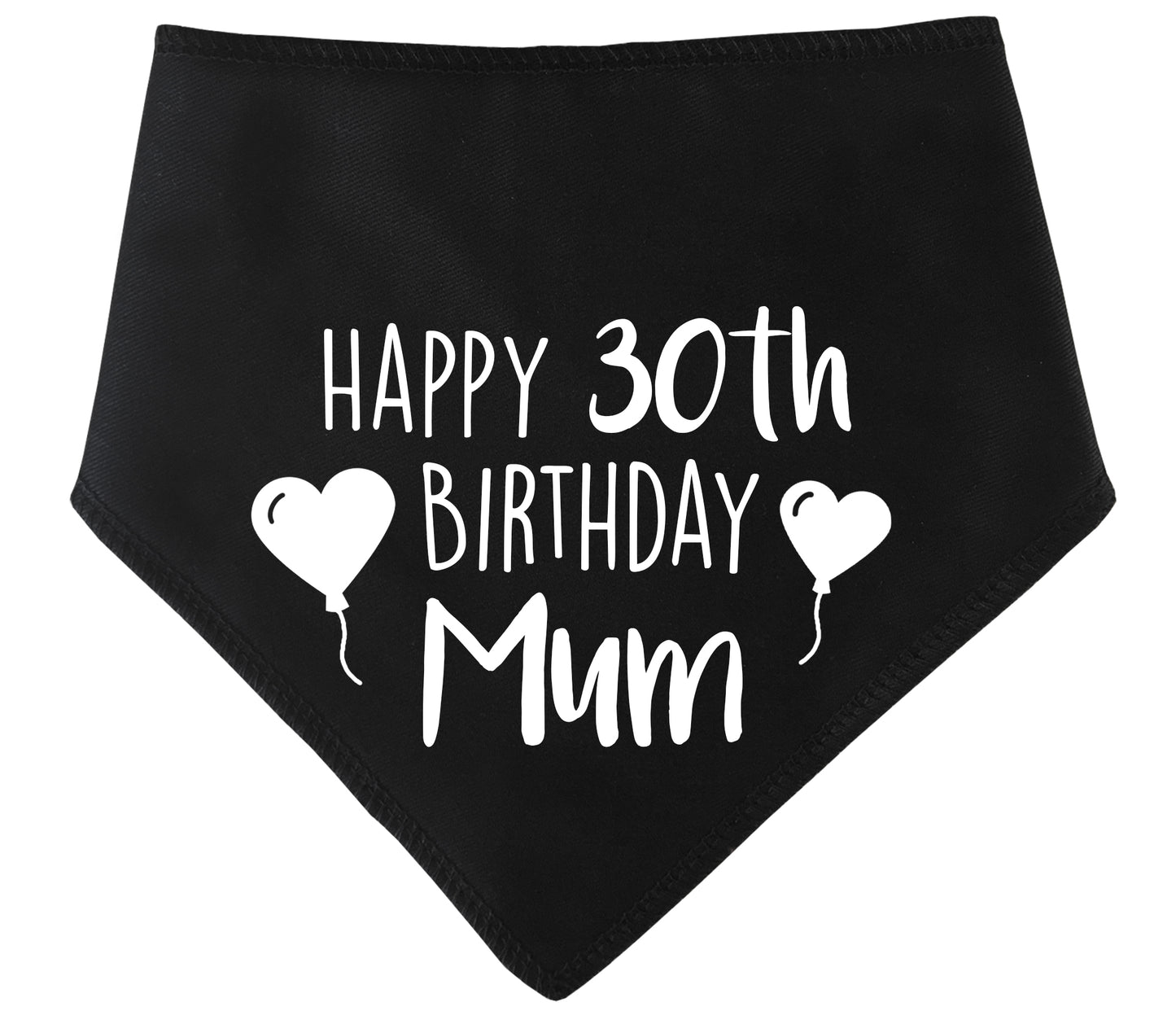 Happy Birthday Mum With Heart Balloons Add Any Age Dog Bandana