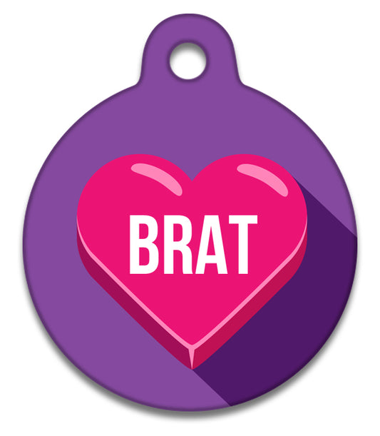 Brat Love Heart  - Pet ID Tag