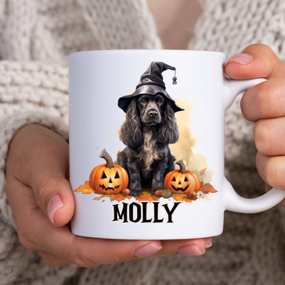 Halloween Is Better With A Cocker Spaniel Mug & Any Name Chocolate, Brown or Golden