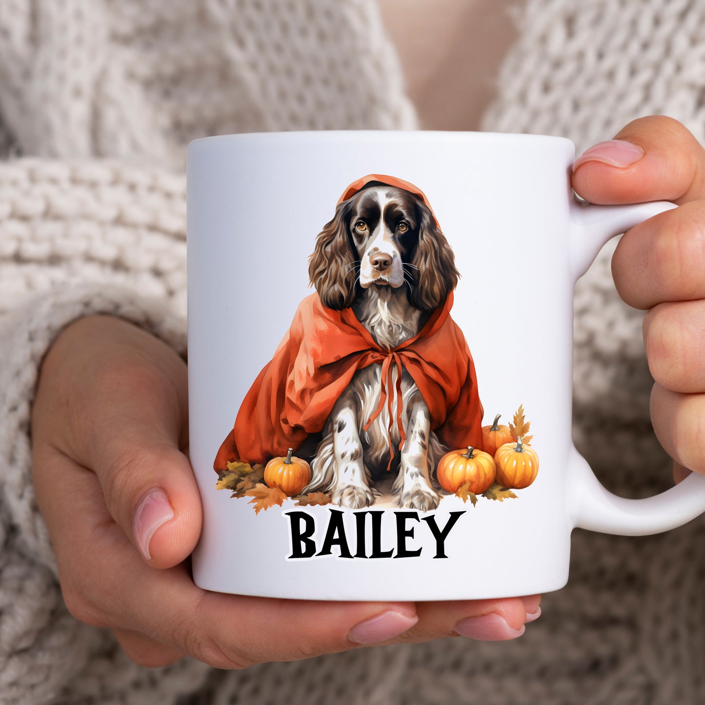 Halloween Is Better With A Springer Spaniel Mug & Any Name