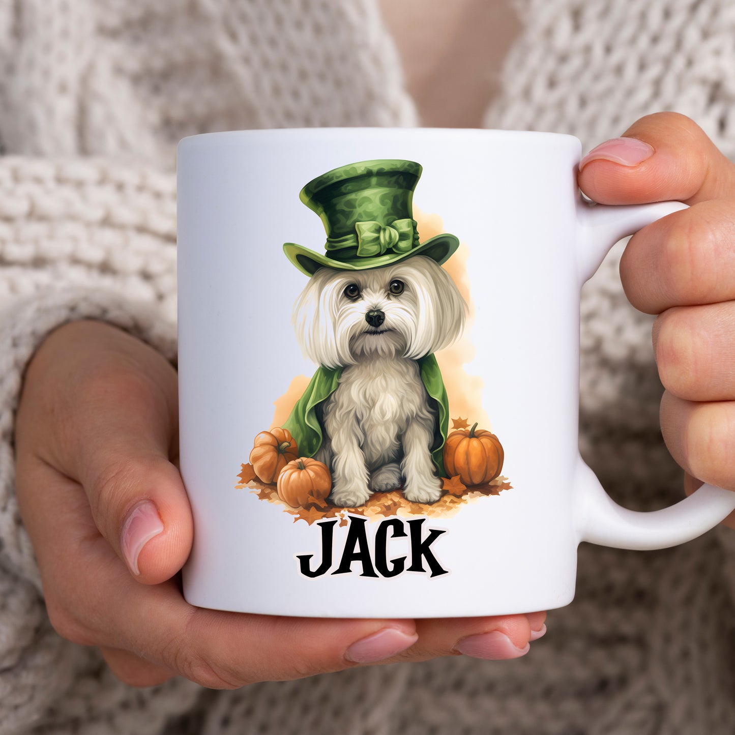 Halloween Is Better With A Maltese Dog Mug & Any Name