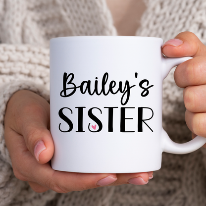 Pet Sister Mug Any Name & Custom Photo