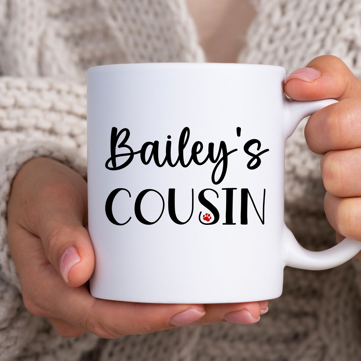 Pet Cousin Mug Any Name & Custom Photo