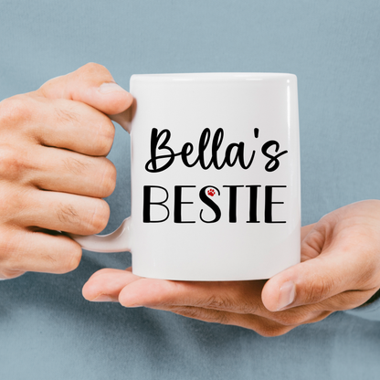 Pet Bestie Mug Any Name & Custom Photo