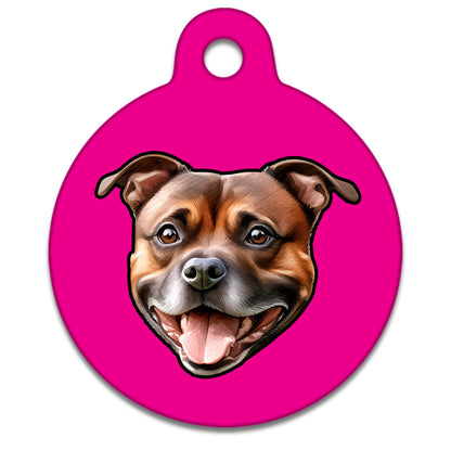 25mm Diameter Small Size - Staffie Dog