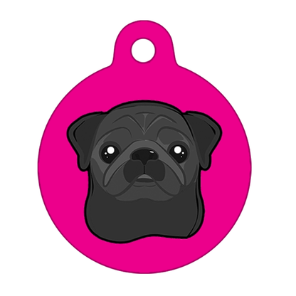 25mm Diameter Small Size - Pug Dog