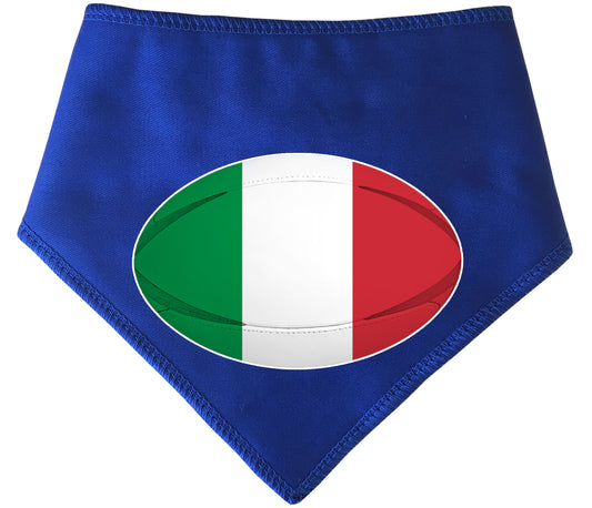 Italy Rugby Ball Italian Flag Blue Dog Bandana