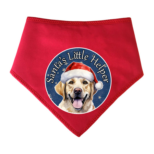 Labrador Golden Design Santa's Little Helper Dog Bandana
