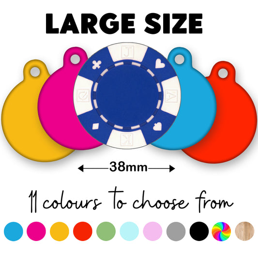 38mm Diameter Large Size - Poodle Design