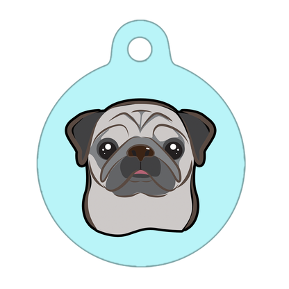 25mm Diameter Small Size - Pug Dog