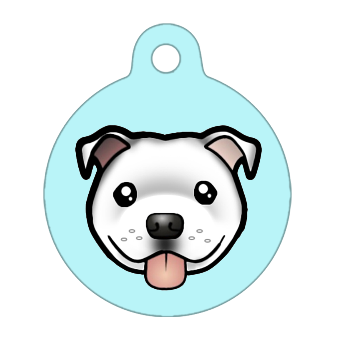 31mm Diameter Medium Size - Staffie Cartoon Dog