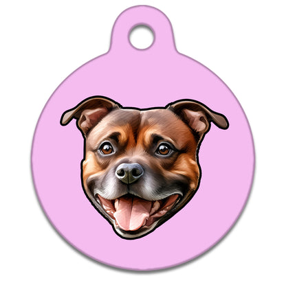 25mm Diameter Small Size - Staffie Dog